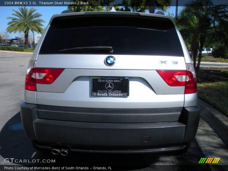 Titanium Silver Metallic / Black 2004 BMW X3 3.0i