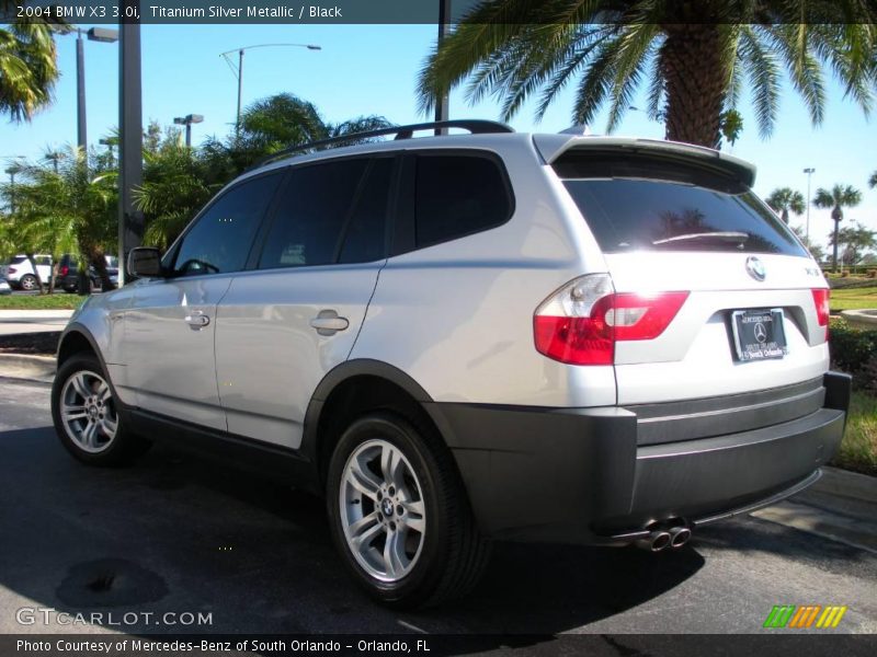 Titanium Silver Metallic / Black 2004 BMW X3 3.0i