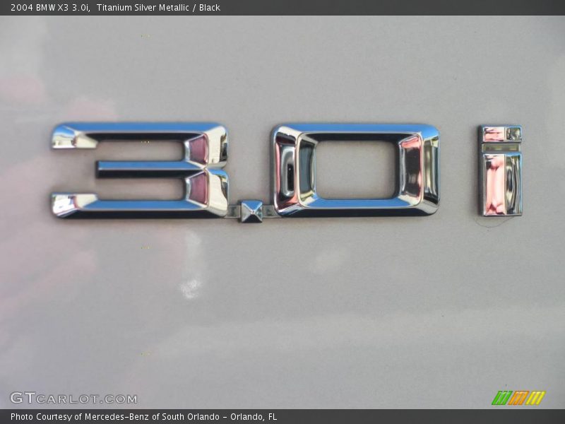 Titanium Silver Metallic / Black 2004 BMW X3 3.0i