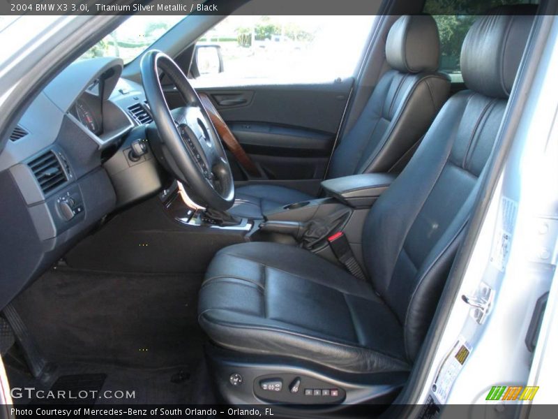 Titanium Silver Metallic / Black 2004 BMW X3 3.0i