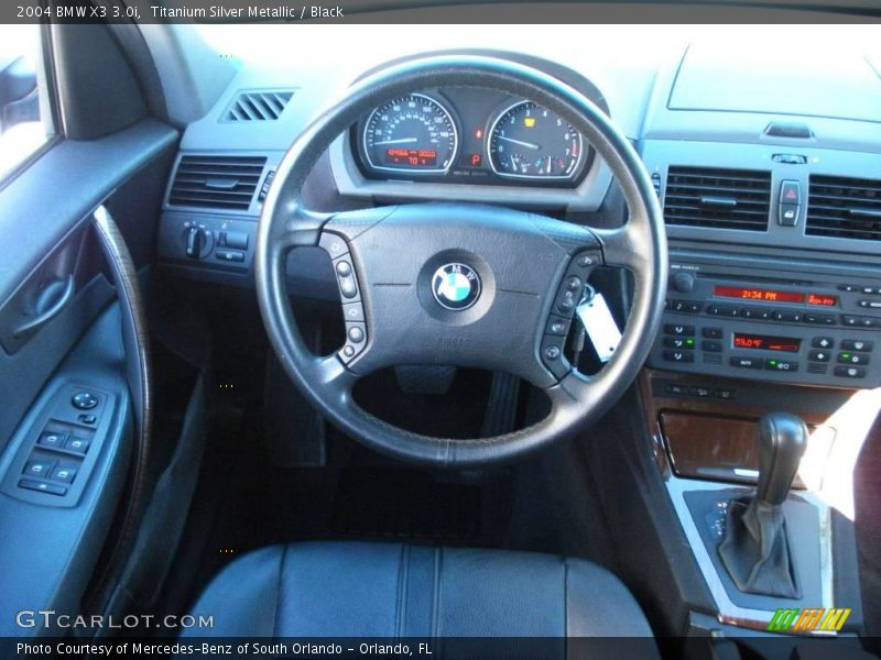 Titanium Silver Metallic / Black 2004 BMW X3 3.0i
