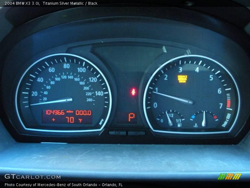 Titanium Silver Metallic / Black 2004 BMW X3 3.0i