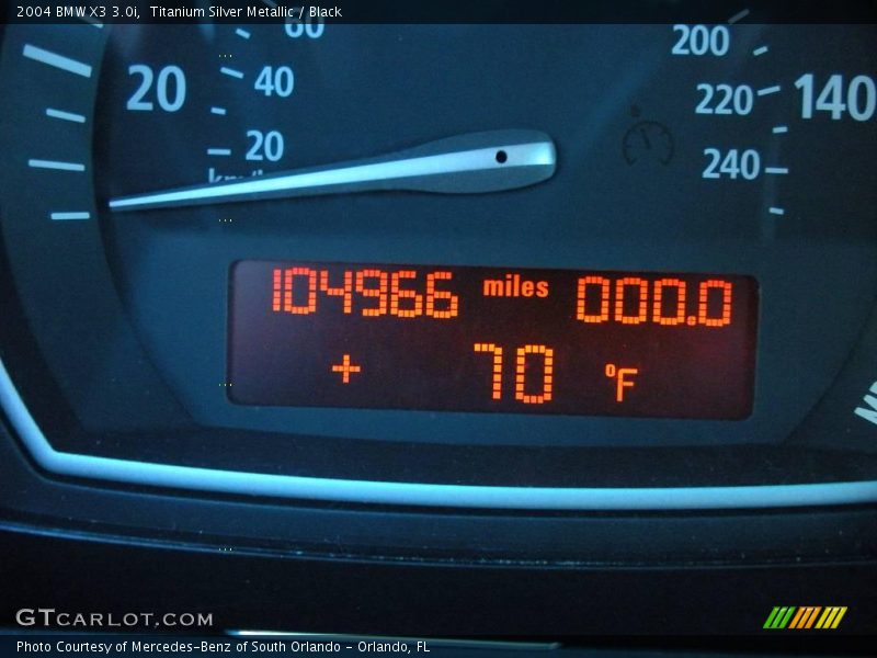 Titanium Silver Metallic / Black 2004 BMW X3 3.0i