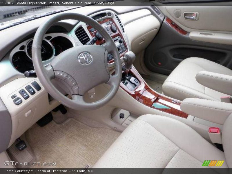 Sonora Gold Pearl / Ivory Beige 2007 Toyota Highlander Limited