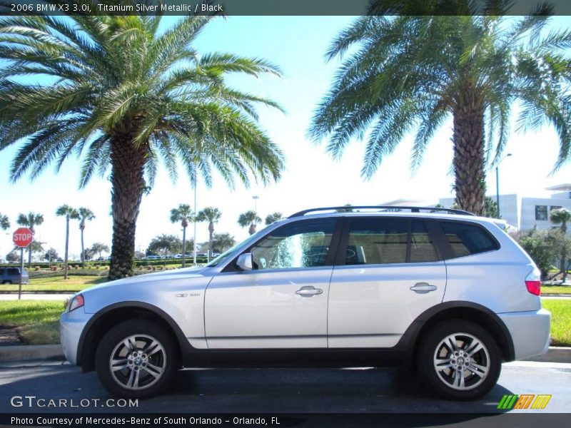 Titanium Silver Metallic / Black 2006 BMW X3 3.0i