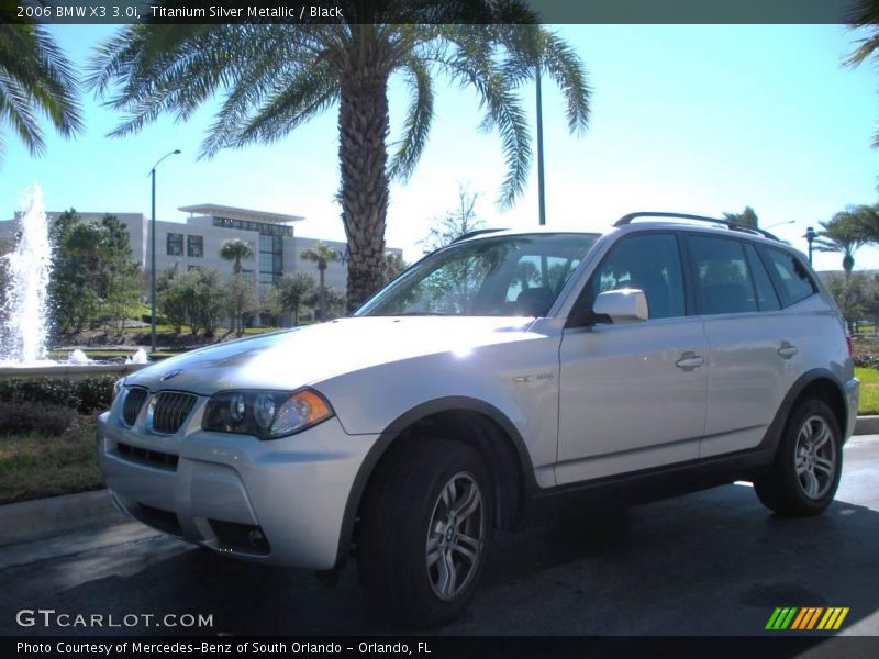 Titanium Silver Metallic / Black 2006 BMW X3 3.0i