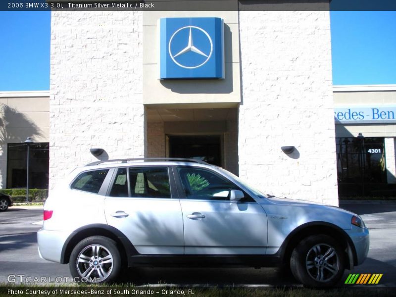 Titanium Silver Metallic / Black 2006 BMW X3 3.0i