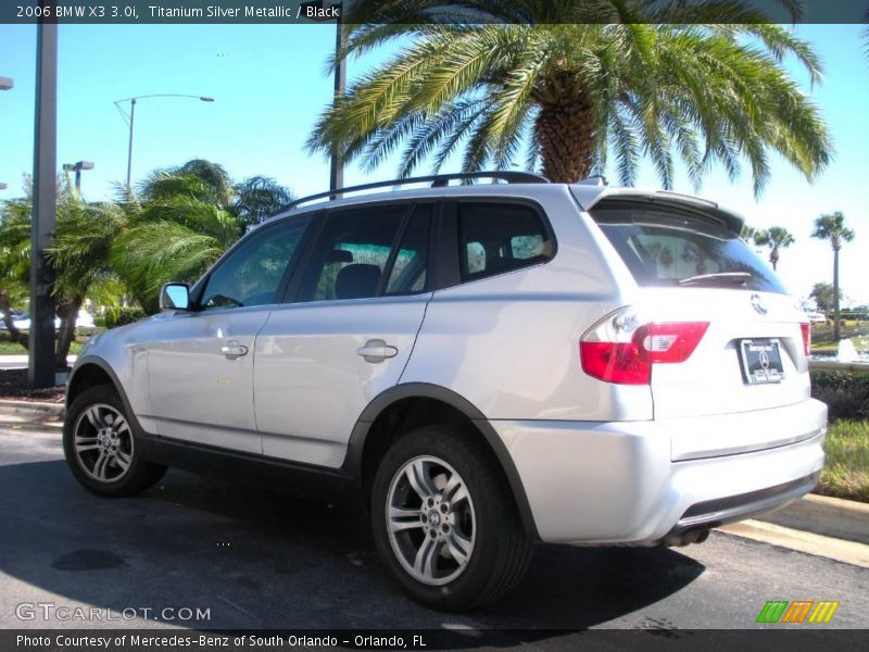 Titanium Silver Metallic / Black 2006 BMW X3 3.0i