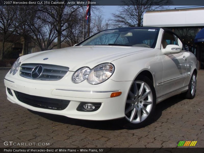 Arctic White / Stone 2007 Mercedes-Benz CLK 350 Cabriolet