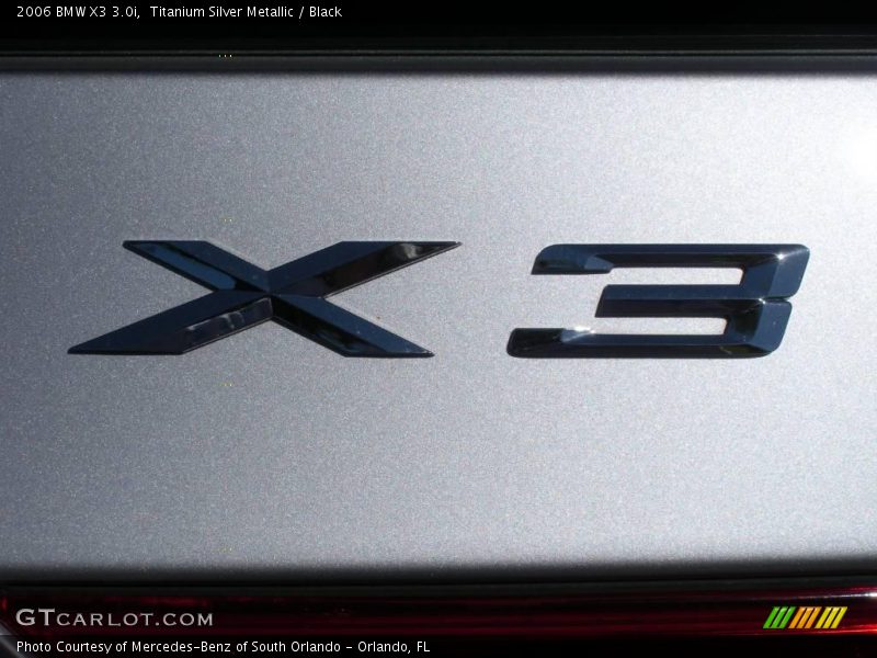 Titanium Silver Metallic / Black 2006 BMW X3 3.0i