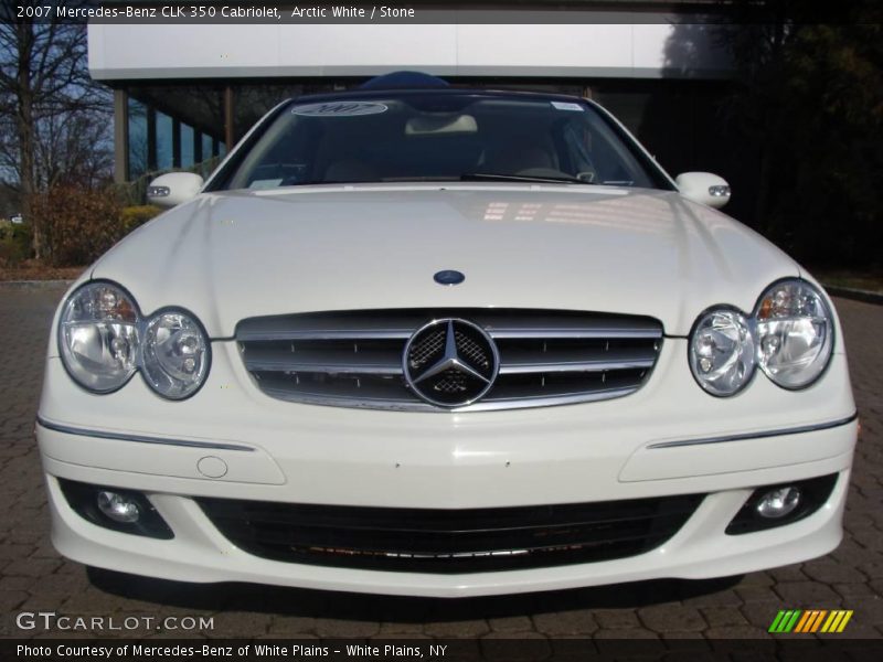 Arctic White / Stone 2007 Mercedes-Benz CLK 350 Cabriolet