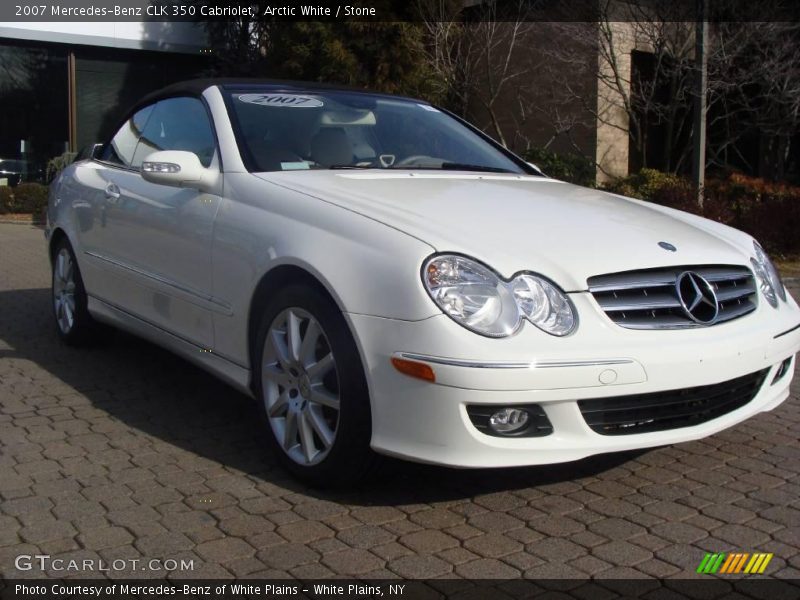 Arctic White / Stone 2007 Mercedes-Benz CLK 350 Cabriolet