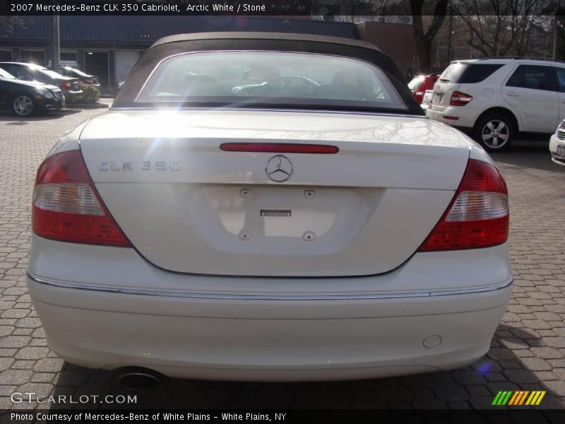 Arctic White / Stone 2007 Mercedes-Benz CLK 350 Cabriolet