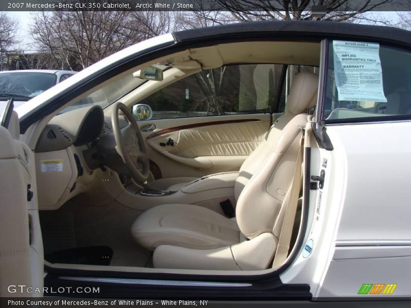 Arctic White / Stone 2007 Mercedes-Benz CLK 350 Cabriolet