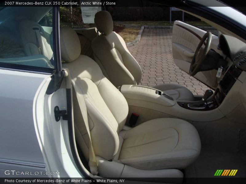 Arctic White / Stone 2007 Mercedes-Benz CLK 350 Cabriolet