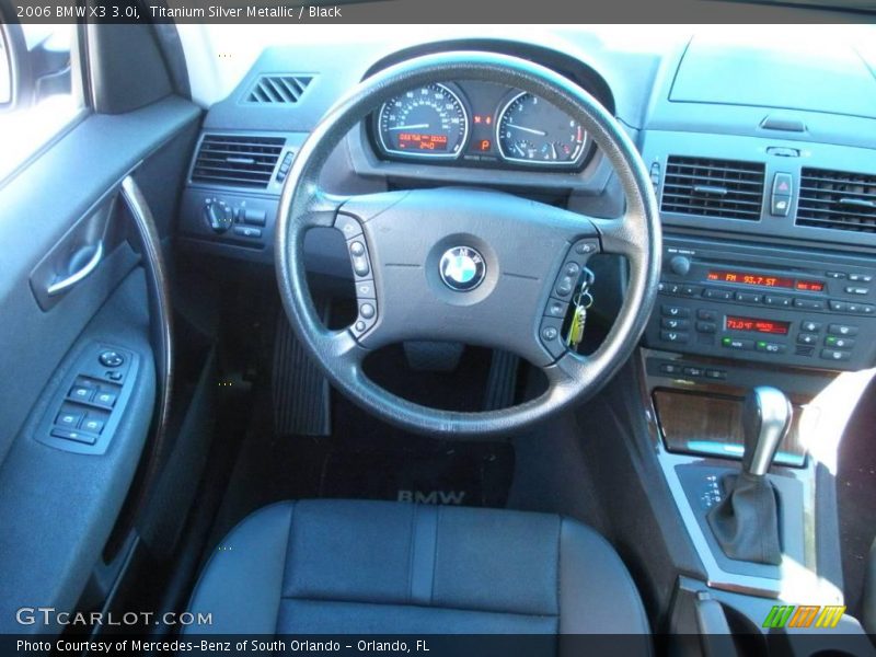 Titanium Silver Metallic / Black 2006 BMW X3 3.0i