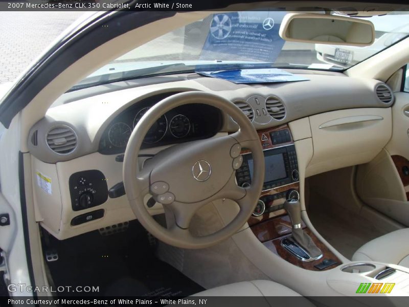 Arctic White / Stone 2007 Mercedes-Benz CLK 350 Cabriolet