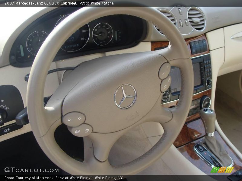 Arctic White / Stone 2007 Mercedes-Benz CLK 350 Cabriolet