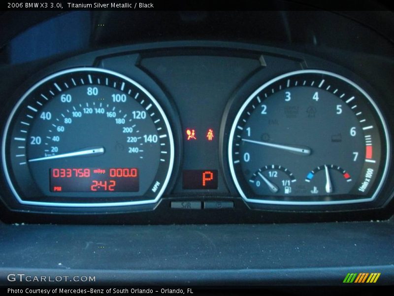 Titanium Silver Metallic / Black 2006 BMW X3 3.0i