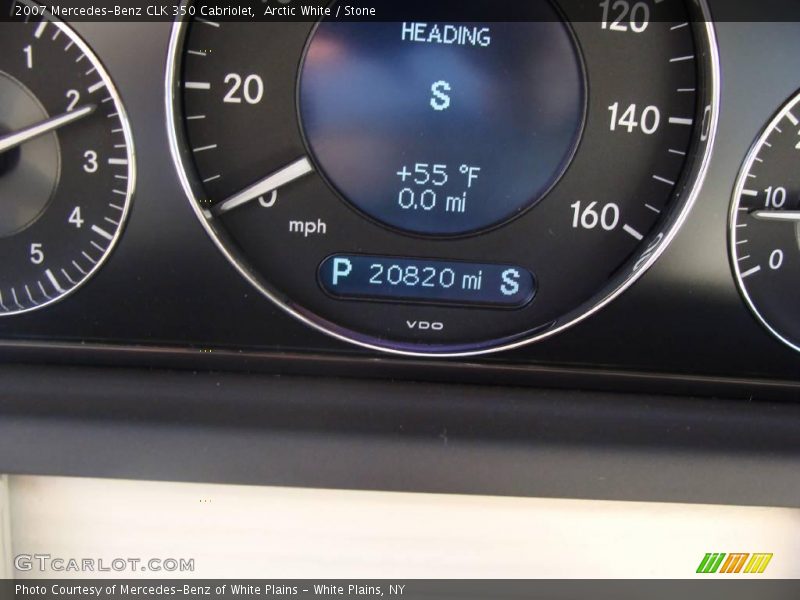 Arctic White / Stone 2007 Mercedes-Benz CLK 350 Cabriolet