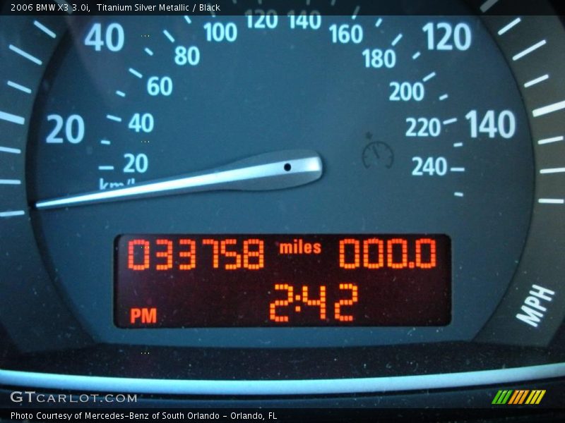 Titanium Silver Metallic / Black 2006 BMW X3 3.0i