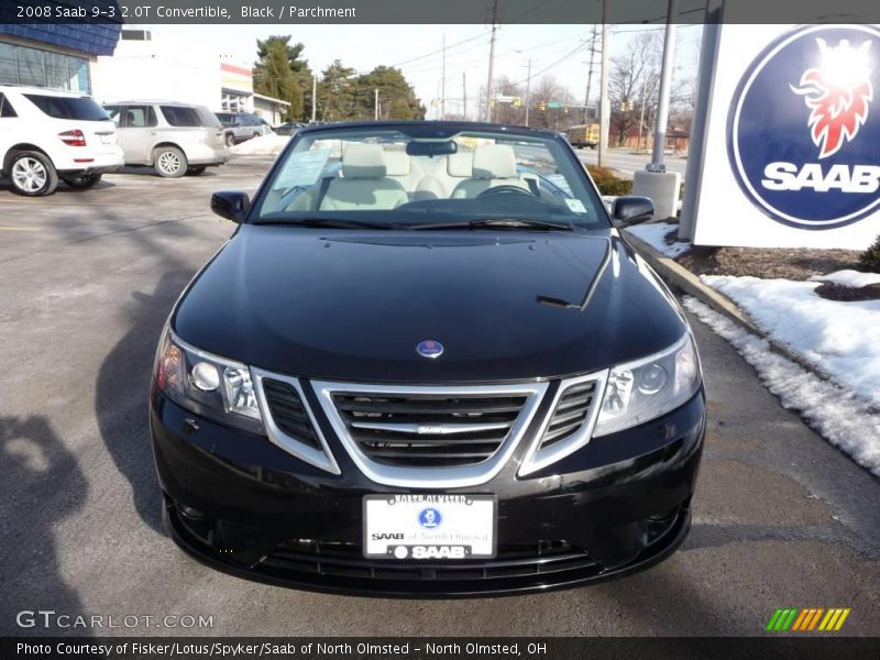 Black / Parchment 2008 Saab 9-3 2.0T Convertible