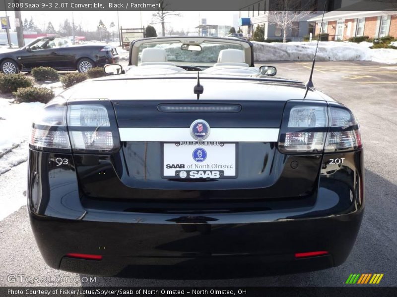 Black / Parchment 2008 Saab 9-3 2.0T Convertible
