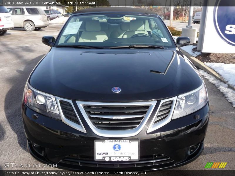 Black / Parchment 2008 Saab 9-3 2.0T Convertible
