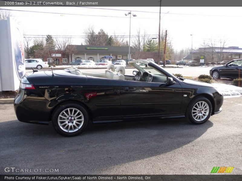 Black / Parchment 2008 Saab 9-3 2.0T Convertible