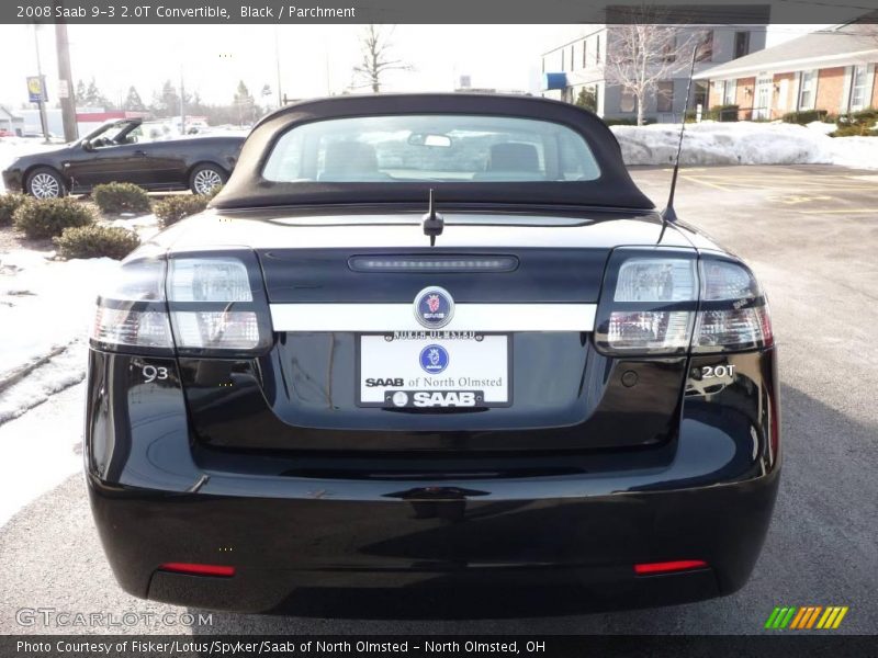 Black / Parchment 2008 Saab 9-3 2.0T Convertible