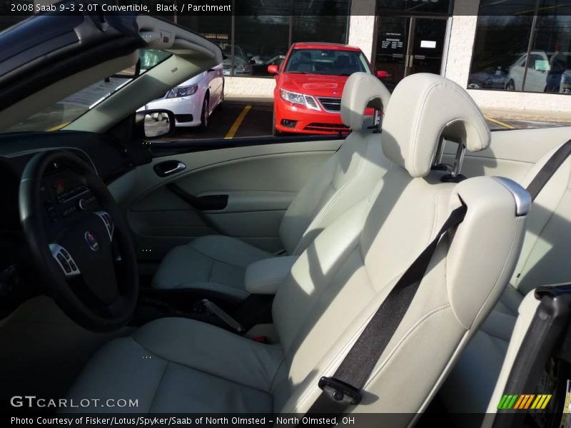 Black / Parchment 2008 Saab 9-3 2.0T Convertible