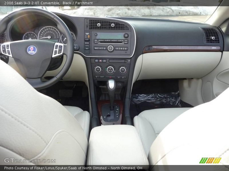 Black / Parchment 2008 Saab 9-3 2.0T Convertible