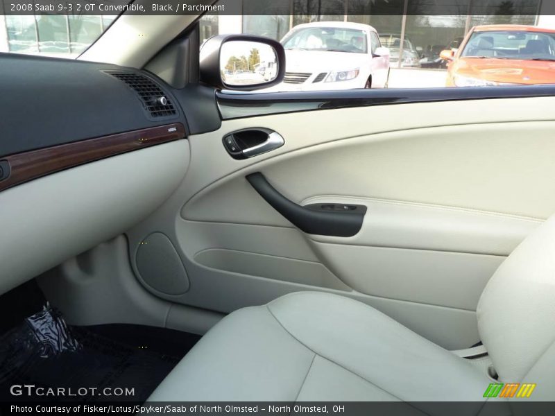 Black / Parchment 2008 Saab 9-3 2.0T Convertible