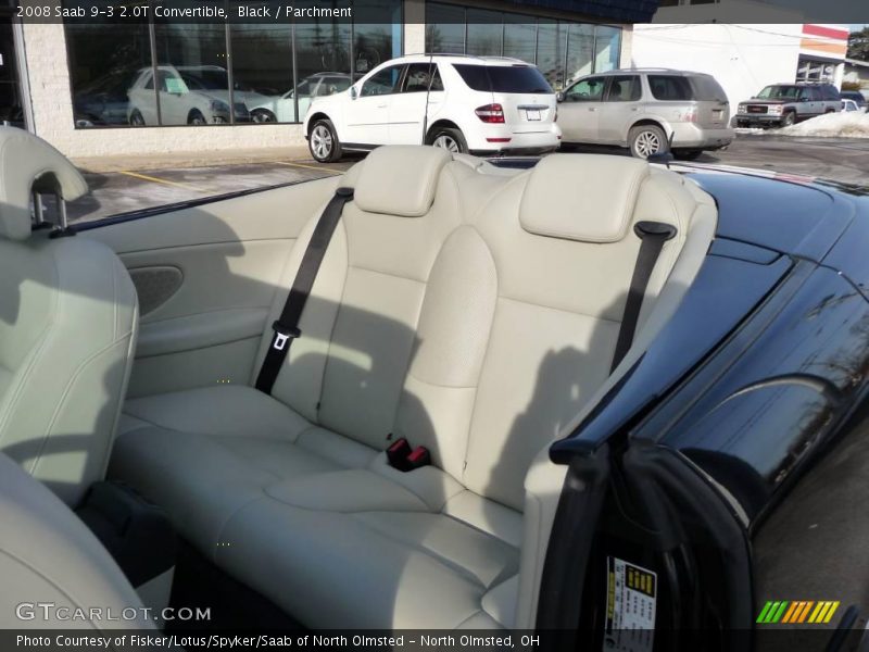 Black / Parchment 2008 Saab 9-3 2.0T Convertible