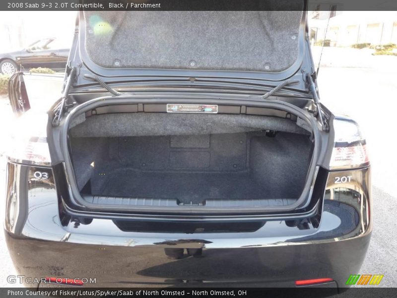 Black / Parchment 2008 Saab 9-3 2.0T Convertible