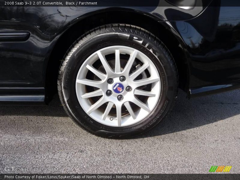 Black / Parchment 2008 Saab 9-3 2.0T Convertible