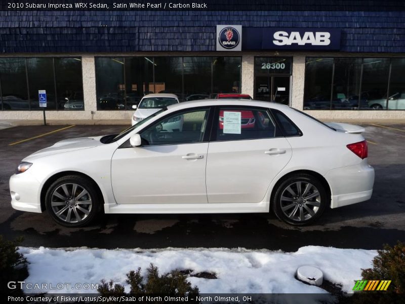 Satin White Pearl / Carbon Black 2010 Subaru Impreza WRX Sedan
