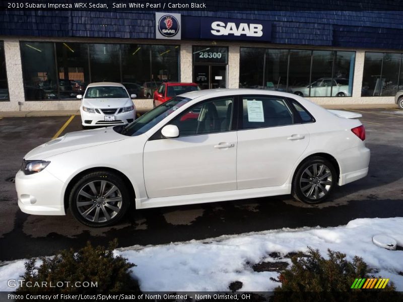 Satin White Pearl / Carbon Black 2010 Subaru Impreza WRX Sedan