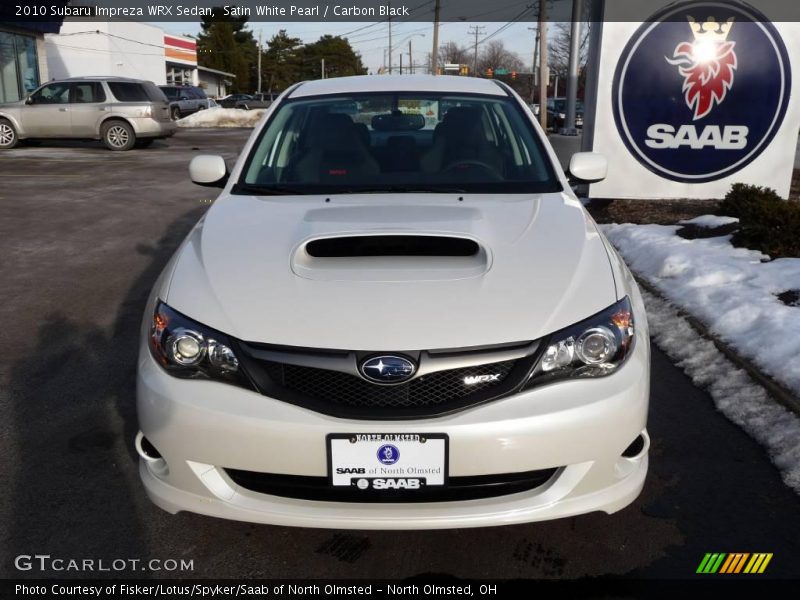 Satin White Pearl / Carbon Black 2010 Subaru Impreza WRX Sedan