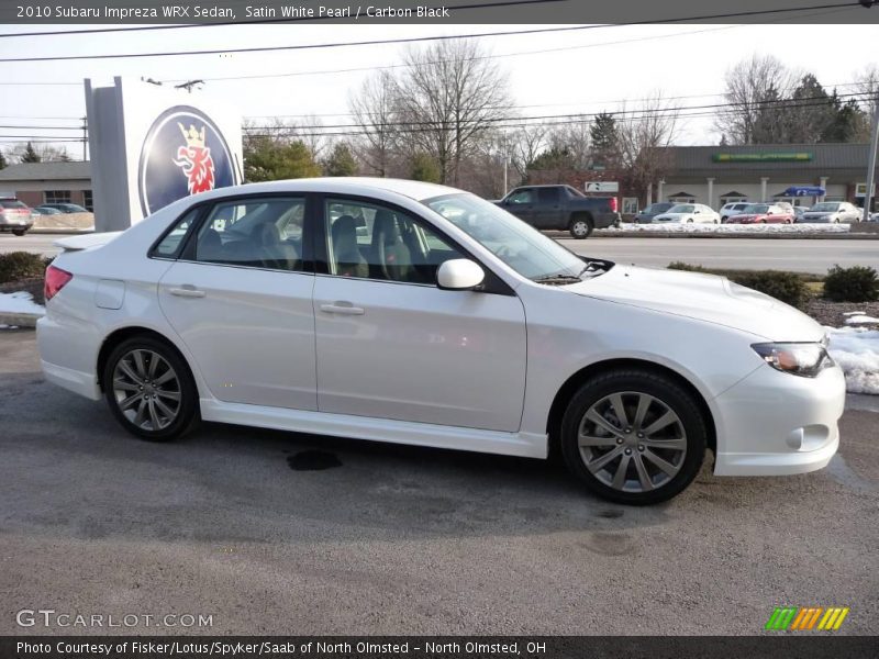 Satin White Pearl / Carbon Black 2010 Subaru Impreza WRX Sedan