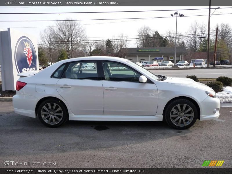 Satin White Pearl / Carbon Black 2010 Subaru Impreza WRX Sedan
