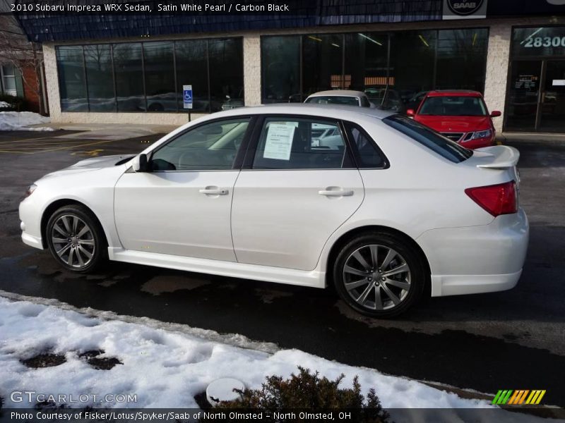 Satin White Pearl / Carbon Black 2010 Subaru Impreza WRX Sedan