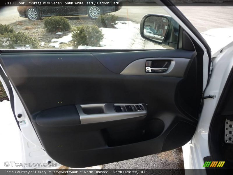 Satin White Pearl / Carbon Black 2010 Subaru Impreza WRX Sedan