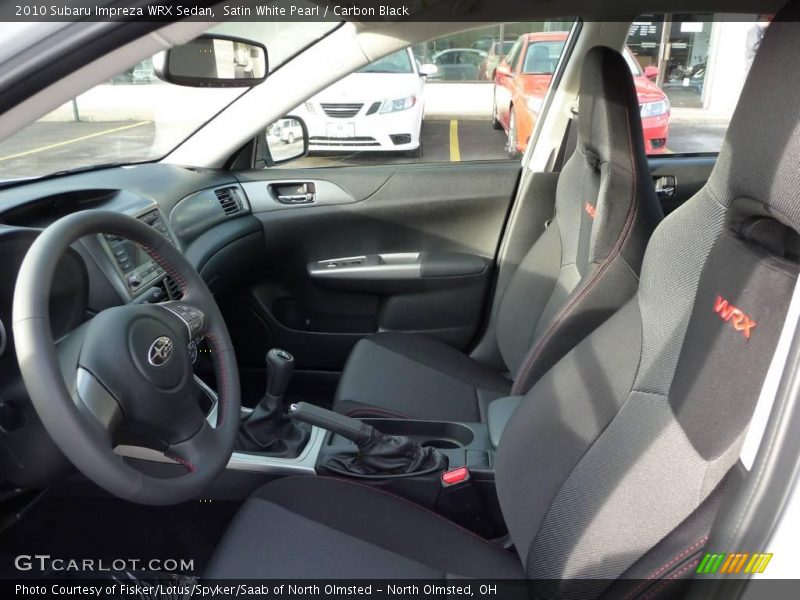 Satin White Pearl / Carbon Black 2010 Subaru Impreza WRX Sedan