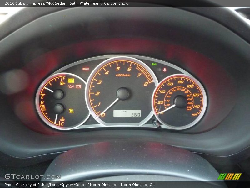 Satin White Pearl / Carbon Black 2010 Subaru Impreza WRX Sedan