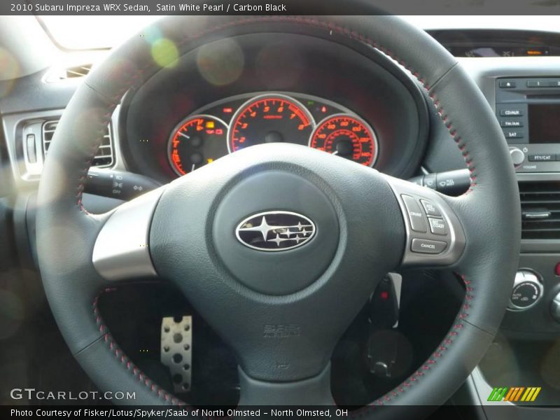 Satin White Pearl / Carbon Black 2010 Subaru Impreza WRX Sedan