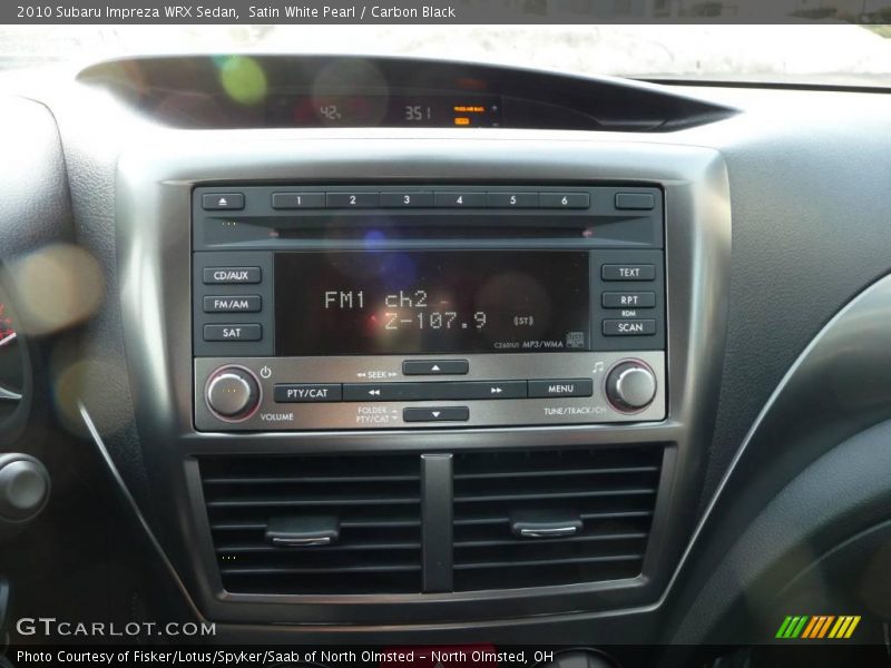 Satin White Pearl / Carbon Black 2010 Subaru Impreza WRX Sedan