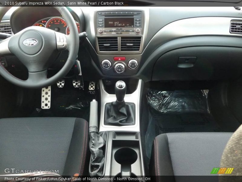 Satin White Pearl / Carbon Black 2010 Subaru Impreza WRX Sedan