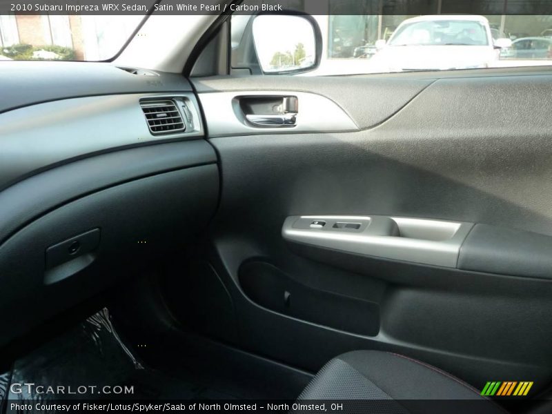 Satin White Pearl / Carbon Black 2010 Subaru Impreza WRX Sedan