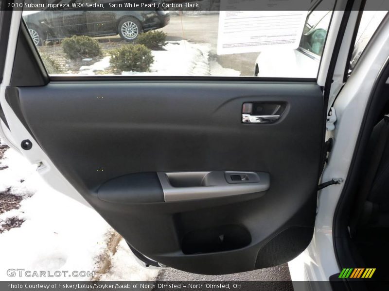 Satin White Pearl / Carbon Black 2010 Subaru Impreza WRX Sedan
